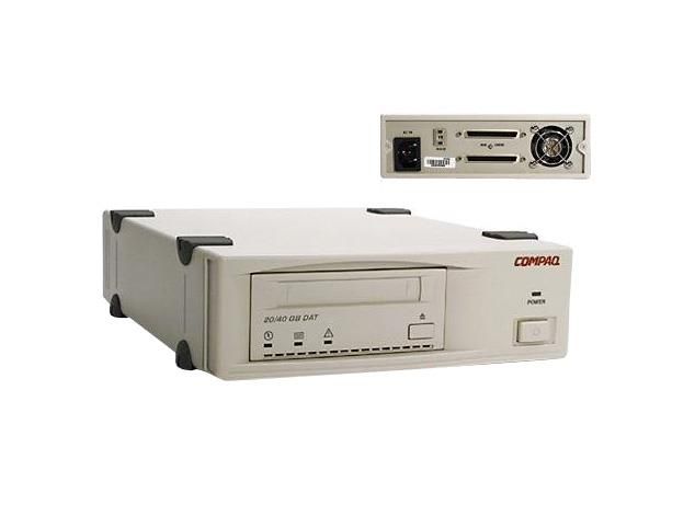 157770-001.jpg 157770-001 | HP StorageWorks 20/40GB SCSI 4MM DDS-4 Ultra2 LVD Single Ended External DAT Tape Drive - Image 1
