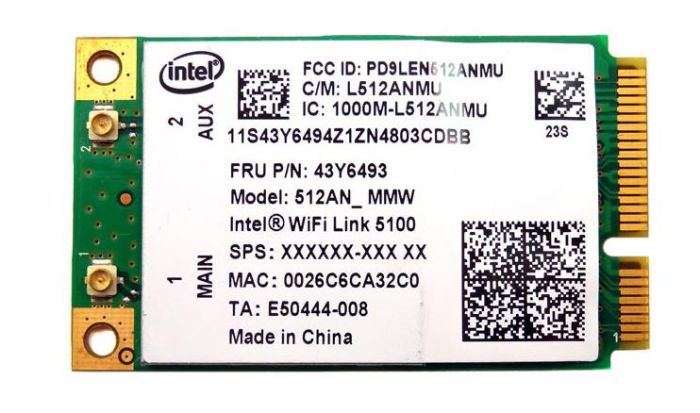 43y6493.jpg 43Y6493 | IBM 5100 Wi-Fi Link 802.11a/b/g/n Wireless LAN Card - Image 1