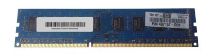 497157-001 | HP 2GB 1333MHz DDR3 PC3-10600 Unbuffered non-ECC Memory Module