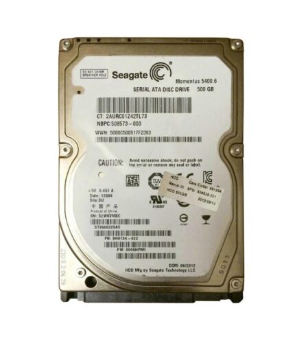 508573-003 | HP 500GB 5400RPM SATA 3Gb/s 2.5-inch Hard Disk Drive