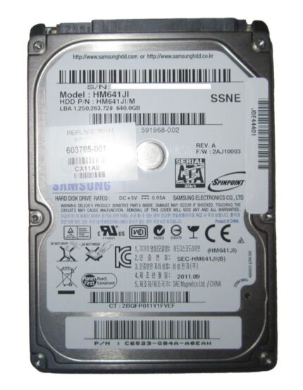 591968-001 | HP 640GB 5400RPM SATA 3Gb/s 2.5-inch Hard Disk Drive