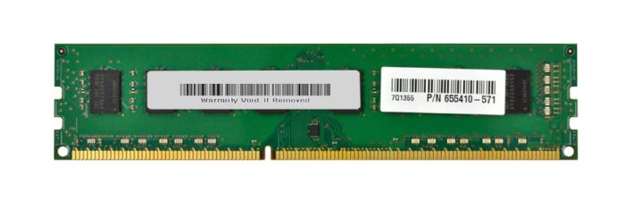 655410-571.jpg 655410-571 | HP 4GB 1600MHz DDR3 PC3-12800 Unbuffered non-ECC Memory Module - Image 1