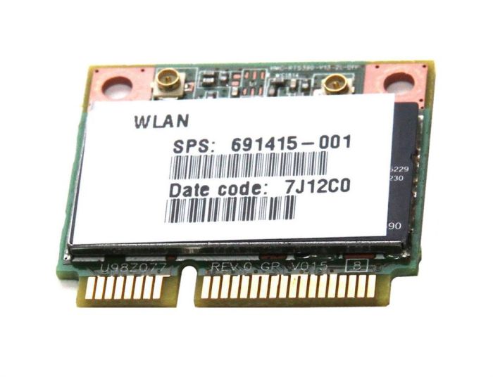 691415-001.jpg 691415-001 | HP Ralink RT5390 802.11 b/g/n WiFi WLAN Wireless Half Mini PCIe Express Card - Image 1