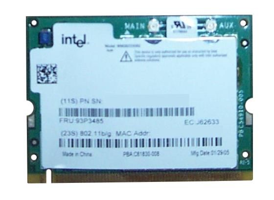 93p3485.jpg 93P3485 | IBM Intel PRO Wireless 2200BG Mini-PCI COMMUNICATION Adapter - Image 1