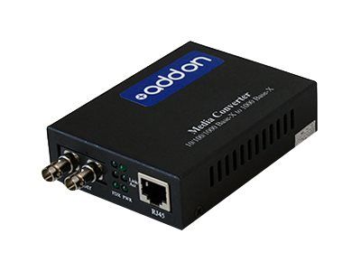 add-mgmc-sx-5st.jpg ADD-MGMC-SX-5ST | AddOn 1Gbs 1 RJ-45 to 1 ST Media Converter fiber media converter GigE - Image 1