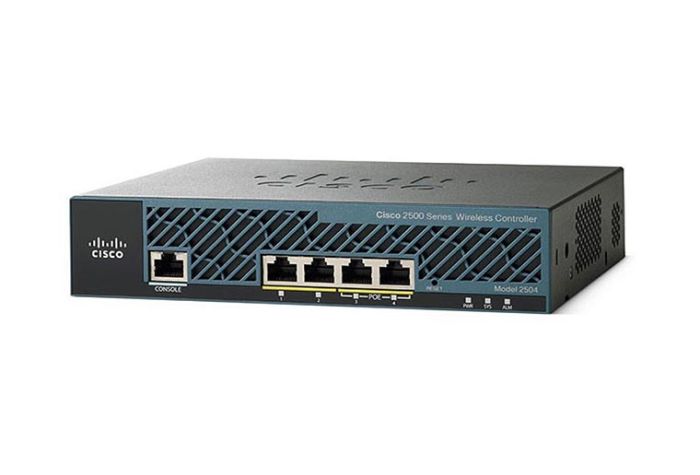 air-ct2504-5-k9.jpg AIR-CT2504-5-K9 | Cisco 2504 4-Ports 10/100/1000BASE-T Ethernet Rack-mountable Wireless Controller - Image 1