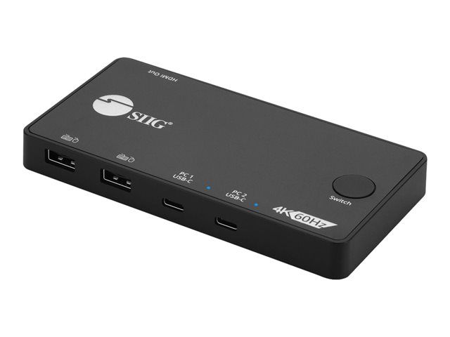 ce-kv0b11-s1.jpg CE-KV0B11-S1 | SIIG 2x1 USB-C 4K Video KVM Switch KVM / USB switch 2 ports - Image 1