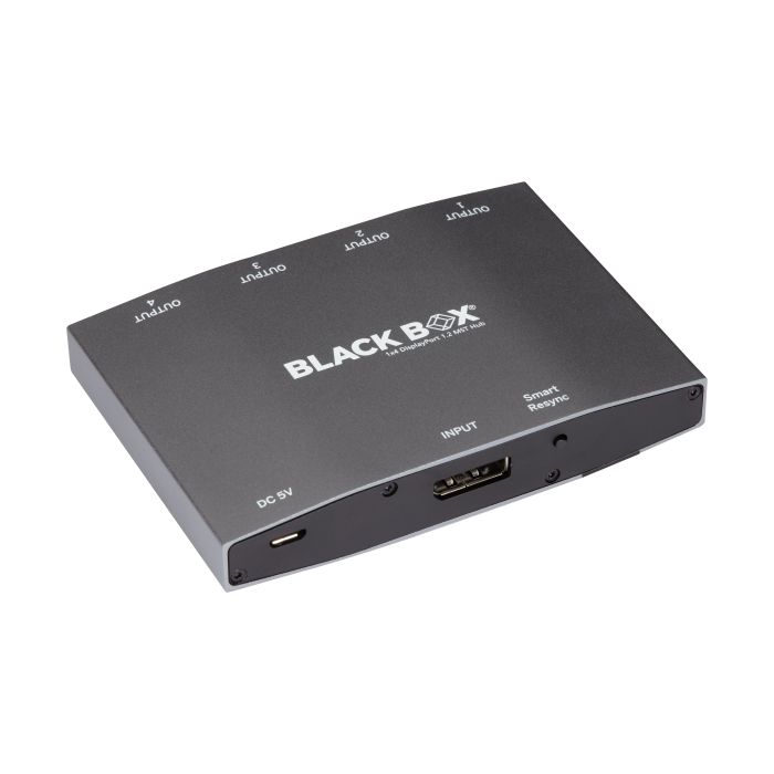 dpmsthub-4p_main_28500_ocmnwejo7ttiftwb.jpg KVXHP-400 | Black Box KVM / audio / serial / USB extender RS-232 USB 2.0 10 GigE DisplayPort 5 GigE - Image 1