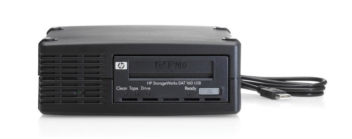 eb636-10000.jpg EB636-10000 | HP StorageWorks DAT160 80GB (Native)/160GB (Compressed) USB External Tape Drive - Image 1