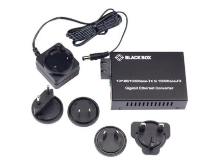 LGC211A | Black Box Pure Networking Copper to Fiber Media Converter Multimode SC 1000-Mbps 850-nm 500-m to RJ45 10/100/1000-Mbps fiber media converter GigE