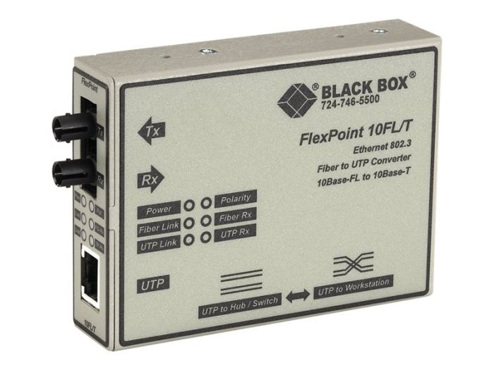 lmc212a-sm-r3.jpg LMC212A-SM-R3 | Black Box FlexPoint Modular Media Converter fiber media converter - Image 1