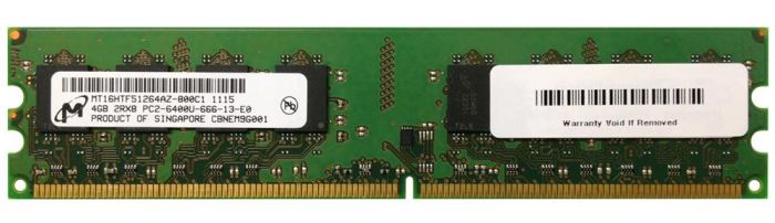 mt16htf51264az-800.jpg MT16HTF51264AZ-800 | Micron 4GB PC2-6400 DDR2-800MHz Non-ECC Memory Module - Image 1