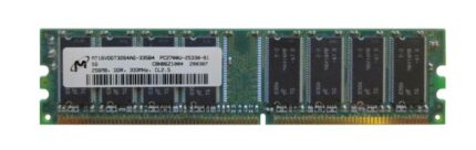 MT16VDDT3264AG-335 | Micron 256MB 333MHz DDR PC2700 Unbuffered Memory Module