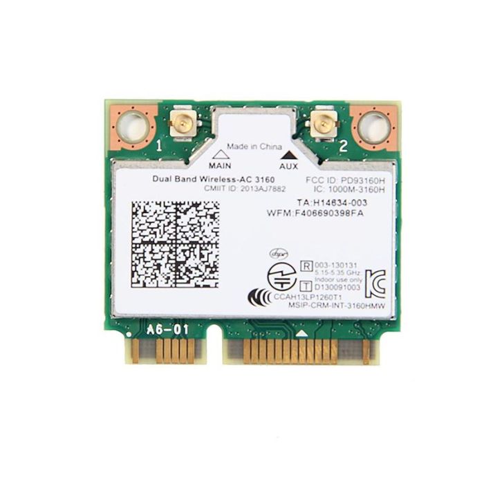 wc50g.jpg WC50G | Dell WiFi Card Broadcom Mini PCI-Express 802.11b/g/n Bluetooth 4.0 Inspiron 13 (7348) - Image 1